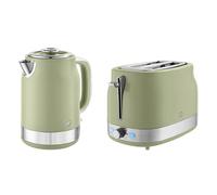 Swan Retro Revive Green Jug Kettle & 2 Slot Toaster Set