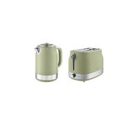 Swan Retro Revive Green Jug Kettle & 2 Slot Toaster Set