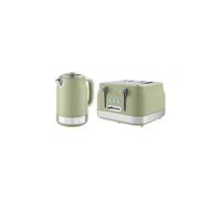 Swan Retro Revive Green Jug Kettle & 4 Slot Toaster Set