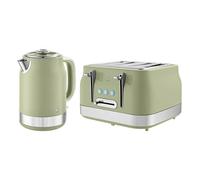 Swan Retro Revive Green Jug Kettle & 4 Slot Toaster Set
