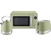 Swan Retro Revive Green Kettle Toaster Microwave Set Stovetop Design Kettle