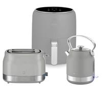 Swan Retro Revive Grey StoveTop Design Kettle 2 Slice Toaster & 4.5L Air Fryer