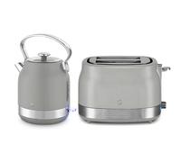 Swan Retro Revive Grey Traditional Kettle & 2 Slot Toaster Set