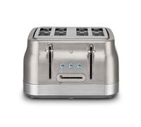 Swan ST19029SS Retro 4 Slice Toaster with 7 Browning Levels, Removable Crumb Trays, Defrost, Reheat and Cancel Functions, Hidden Cord Storage, Non-Slip Feet, 1860W, Stainless Steel