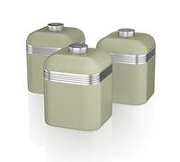 Swan Retro Set of 3 Canisters (Green)