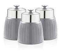 Swan 3 Piece Coffee, Tea, & Sugar Jar Set brown