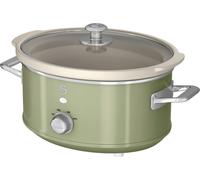 Swan Retro SF17021GN 3.5 Litre Slow Cooker - Green, Green