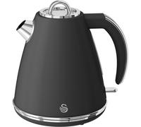 Swan SK19020BN Retro Jug Kettle, Fast Boil, Easy Pour, 360 Degree Base, 1.5L, 3KW, Black