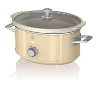 Swan Retro Slow Cooker with 3 Heat Settings & Keep Warm Function 3.5L 200W Cream