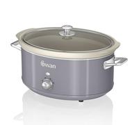 SWAN Retro SF17031GRN Slow Cooker - Grey, Silver/Grey