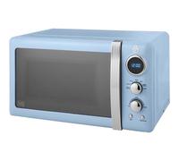 Swan Retro Digital Microwaven 800W - Blue | TJ Hughes