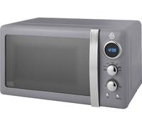 SWAN Retro SM22030LGRN Solo Microwave - Grey, Silver/Grey