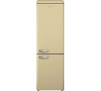 Swan Retro 70/30 Fridge Freezer with 4 Glass Shelves, 3 Freezer Drawers, Salad Crisper, Chrome Wine Rack, Cream, SR11020CNE