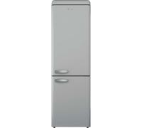 Swan Retro 70/30 Fridge Freezer with 4 Glass Shelves, 3 Freezer Drawers, Salad Crisper, Chrome Wine Rack, Grey, SR11020GRNE