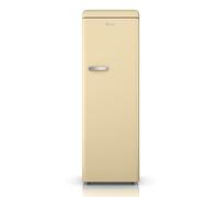 Swan Retro Tall Larder Fridge with 337L Capacity, 5 Glass Fridge Shelves, 1 Chrome Wine Rack, 6 Door Shelves, 1 Salad Crisper, Cream, SR11050CNE