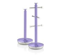 Swan Retro Towel Pole And Mug Tree In Purple Purple
