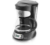 Swan Programmable Coffee Maker with Keep Warm Function, LCD Timer, 750ml, 700W, Black, SK13130N