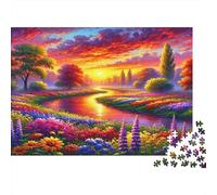 Swan Romance Jigsaw Puzzle Eternal Love 1000 Pieces Recycled Paper Adults Jigsaws Educational Challenge Game Family Learning Women Men 38x26cm/1000pcs