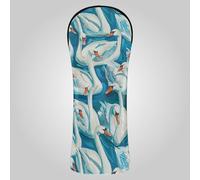 Swan′S Down，Robin Blue Golf Club Cover Set Premium Leather Waterproof Headcover with Number Tags for Driver/Fairway Wood/Hybrid