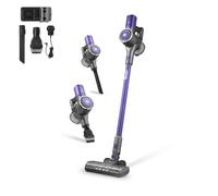 Swan SC15827N Dust Master Cordless Anti-Tangle Vacuum Cleaner with 2 Speed Control, Multi-Cyclonic Suction, Rechargeable Battery, 2-in-1 Crevice Tool, Long Nozzle & Wall Mount Kit 22.2V, Purple