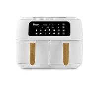 Swan SD10410WHT Nordic Duo 13-in-1 Air Fryer with Dual Non-Stick Baskets, Swan Cyclone Technology, 13 Pre-Set Functions, Match Cook, 8L, 1700W, White