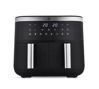 Swan SD10518BLK Dual Basket Digital Air Fryer with Swan Cyclone Technology, 8 Pre-Set Cooking Options, Adjustable Temperature, 7.6L, 2850W, Black