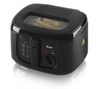 Swan SD6080BLKN 2.5 Litre Deep Fat Fryer with Viewing Window, Adjustable temperature controls, Easy Clean, 1800W, Black