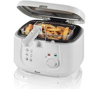 Swan SD6080N 2.5 Litre Deep Fat Fryer with Viewing Window, Easy Clean, Adjustable temperature control, 1800 W, White
