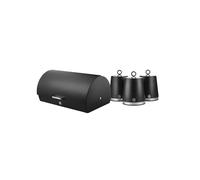 Swan Serenity 4 Piece Roll Top Bread Bin and Storage Canister Set, Matte Black, EEJB277