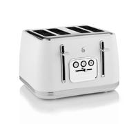 Swan Serenity 4 Slice Toaster in Matt White Finish with Chrome Trim ST19024WHT