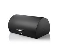 Swan Serenity Bread Bin with Ventilation, Smooth Matt Finish and Roll Top Lid, 14 Litre, Black, SWKA18535BLK