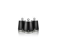 SWAN Serenity Set of 3 Kitchen Storage Canisters, 1.3L, Black SWKA18536BLK