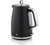 Swan Serenity SK14017BLK 1.7 Litre Kettle with Quick Boiling, 360-Degree Base,