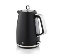 Swan Serenity SK14017BLK 1.7 Litre Kettle with Quick Boiling, 360-Degree Base, Boil Dry Protection, Water Level Indicator, Non-Slip Feet, 3000W, Black