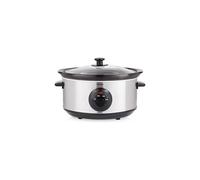 Swan SF17020N 3.5 Litre Oval Stainless Steel Slow Cooker with 3 Cooking Settings, 200W, Silver