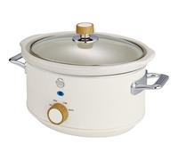 Swan 3.5L Nordic Slow Cooker 200W Removable Inner Pot Low/High Settings Glass Lid - Cotton White