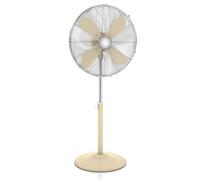 Swan SFA12610CN, Retro 16 Inch Stand Fan with Metal Blades, Oscillation and Tilt Function, 3 Speed Settings, Low Noise, 50w, Cream