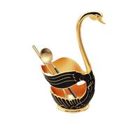 Swan Shaped Flatware -Stand - Elegant Zinc Alloy Coffee Spoon Rack, Tableware for Tableware | Stylish Kitchen Storage Display, Suitable for Western Restaurants Home Use Coffee Spoon Spoon Frui