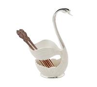 Swan Shaped Spoon Holder Exquisite Swan Shape Zinc Alloy