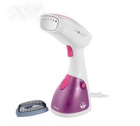 Swan SI12020N Handheld Garment Steamer, Lightweight, Removable Fabric Brush, Extra-Long 1.9m Power Cable, 1100W, 250ml Water Tank,White and Pink