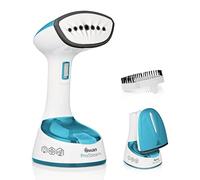 Swan SI12030N Foldable Garment Steamer with Removable Brush Attachments, Lightweight, 120ml Water Tank, 1470 Watts, White and Blue