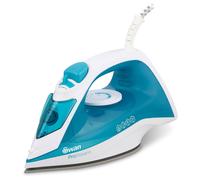 Swan SI12052AQ Steam Iron with Ceramic Soleplate, Pro Steam Technology, Anti-Calc, Anti-Drip, Adjustable Temperature Dial, 2200W, White and Aqua