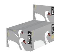 Swan Silver King Size Rolling Paper 50 Booklets (Full Box) in Premier Life Packaging
