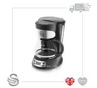 Swan Programmable Coffee Maker with Keep Warm Function, LCD Timer, 750ml, 700W, Black, SK13130N