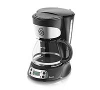 Swan SK13130N Programmable Coffee Maker with Keep Warm Function, LCD Timer, 750ml, 700W, Black