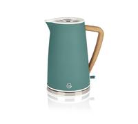 Swan SK14610GREN Nordic Jug Kettle, Wood Effect, Soft Touch, 1.7L 3KW, Matte Pine Green