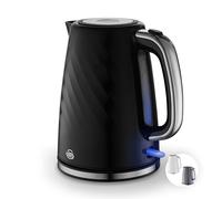 Swan SK14611BLK Windsor Textured Kettle in Black 1 7L 3kW Rapid Boil