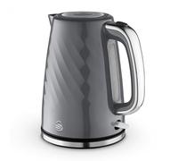 Swan SK14611GRY Windsor Textured Kettle in Grey 1 7L 3kW Rapid Boil