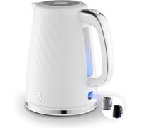 Swan SK14611WHT Windsor Rapid Boil Kettle with Removable Limescale Filter, Boil Dry Protection and Hidden Cord Storage, 1.7L, 3KW, White