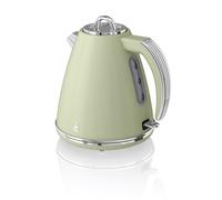 Swan SK19020GN Retro Jug Kettle, Fast Boil, 360 Degree Base, 1.5L, 3KW, Green